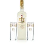 Efe Raki Gold mit 2 Gläsern