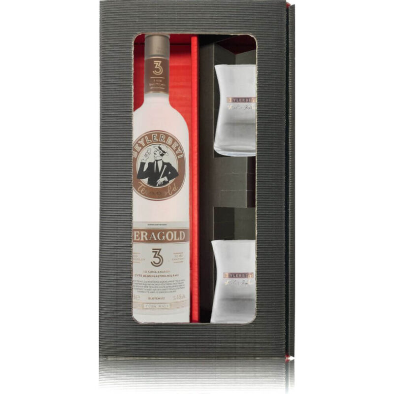 Geschenkbox Beylerbeyi Teragold mit 2 Gläsern