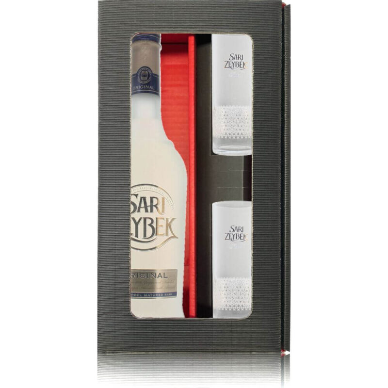 Geschenkbox Efe Sari Zeybek mit 2 Gläsern