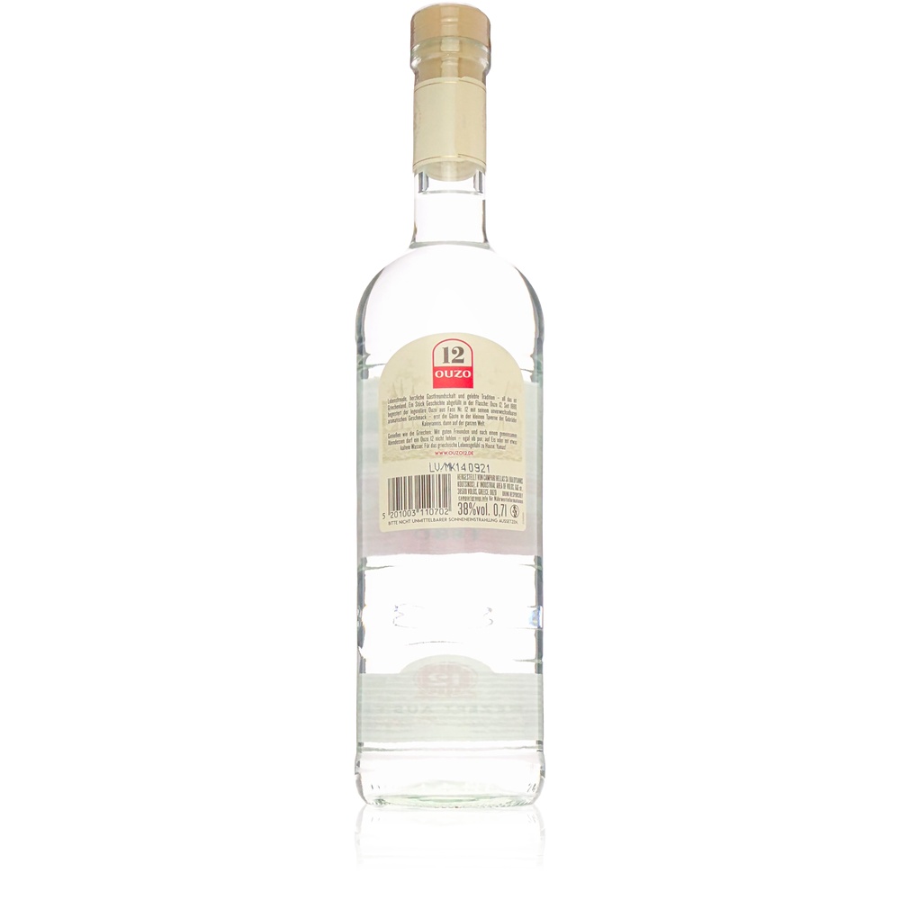 Ouzo 12 0,7l Ouzo 12 0,7l Rückseite