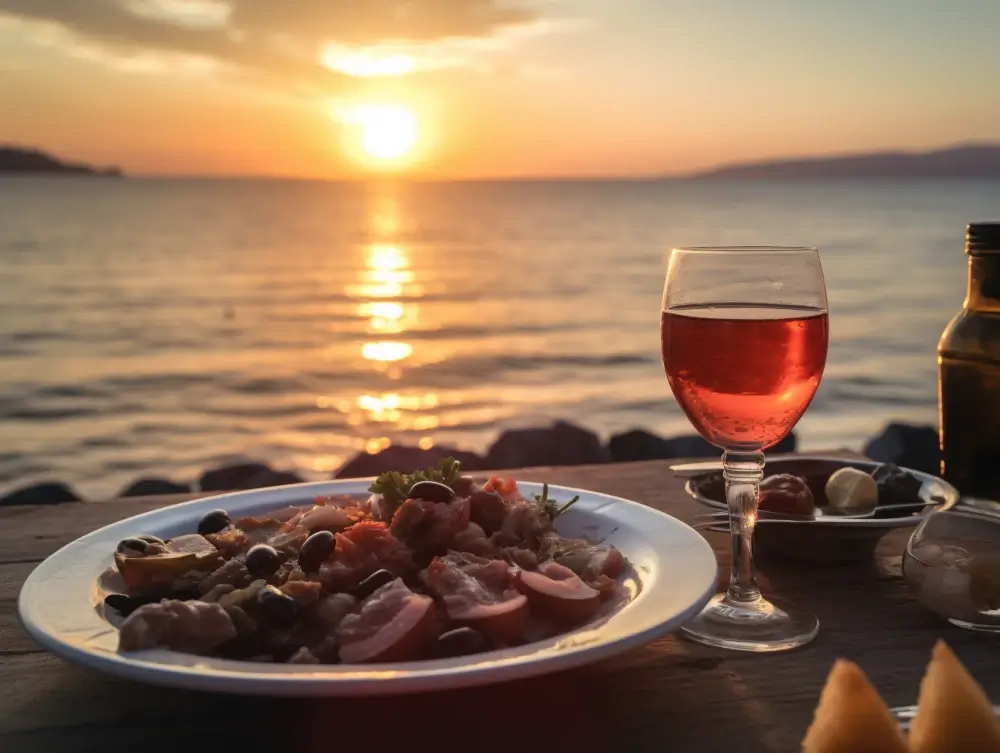 Türkischer Wein Sunset
