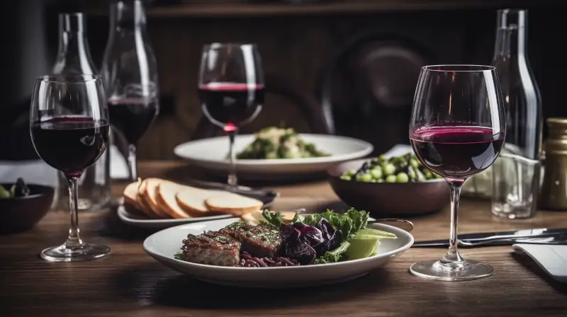 Türkischer Wein und Meze