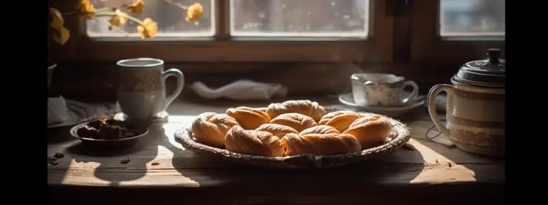 Türkischer Kaffee zum Frühstück mit Simit und Börek