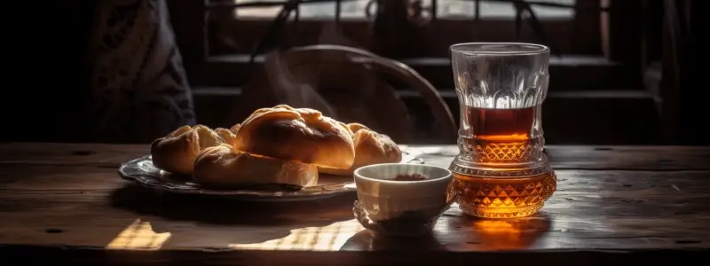 Türkischer Tee mit Essen