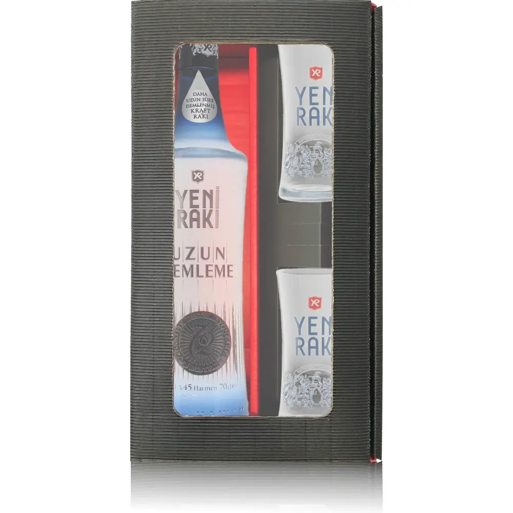 Geschenkbox Uzun Demleme mit 2 Gläsern Geschenkbox Uzun Demleme Raki