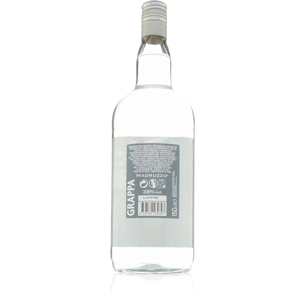 Madruzzo Grappa 1,5l Madruzzo Grappa 1,5l Rückseite