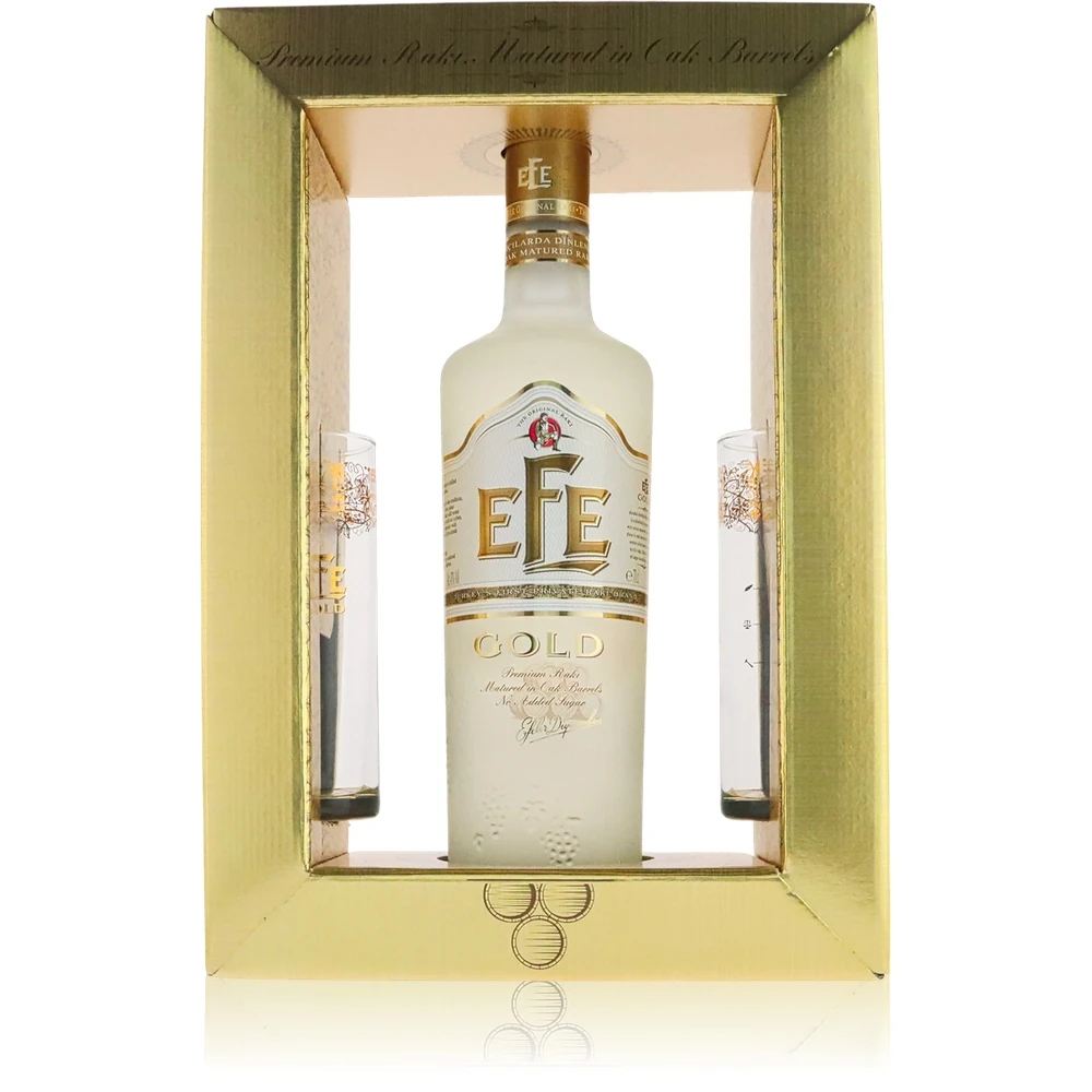 Efe Gold Geschenkverpackung mit 2 Gläsern (limitierte Auflage) Efe Gold Geschenkverpackung mit 2 Gläsern