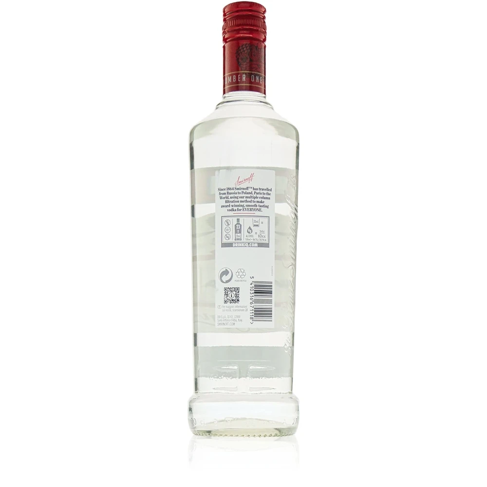 Smirnoff Red Label 0,7l Smirnoff Red Label 0,7l Rückseite