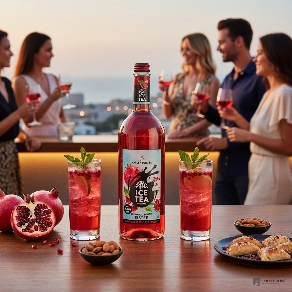 Eistee Granatapfel - 1L 4,5% vol. Alkoholischer Eistee Granatapfel Galeriebild
