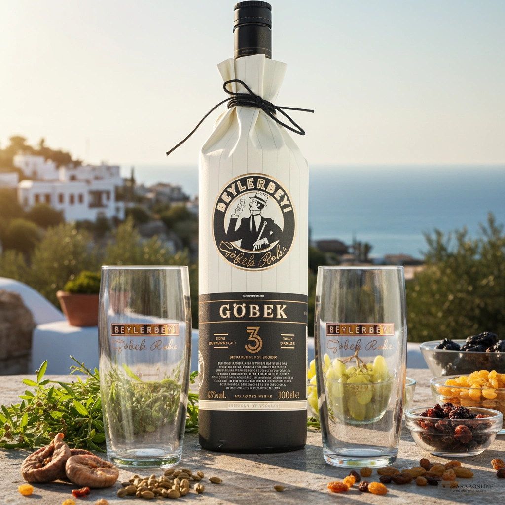 Beylerbeyi Göbek Raki 1L mit 2 Beylerbeyi Gläsern Beylerbeyi Göbek Raki 1L mit 2 Beylerbeyi Gläsern Galeriebild