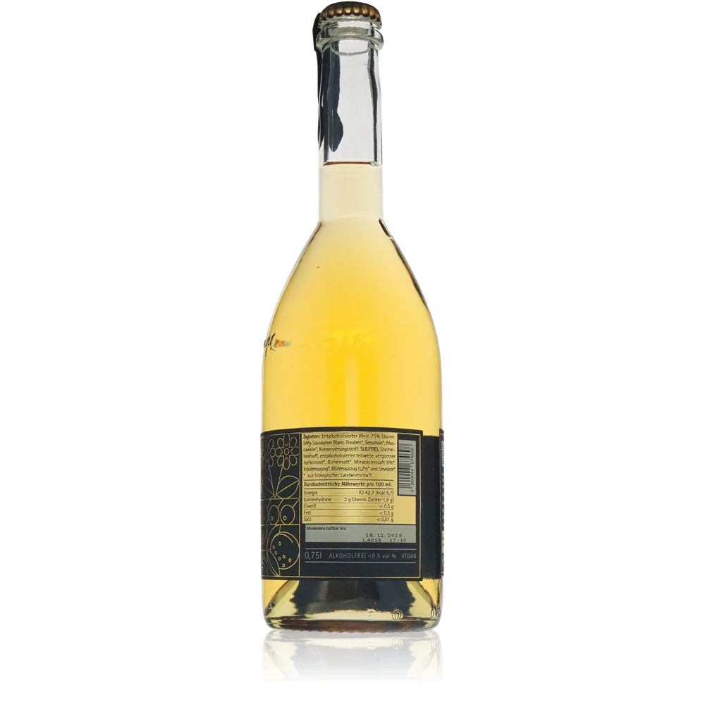 Jörg Geiger 35 Grad Sauvignon Blanc, Mirabelle und Blüten 0,75l Alkoholfrei Jörg Geiger 35 Grad Sauvignon Blanc, Mirabelle und Blüten 0,75l Alkoholfrei – Bild 2