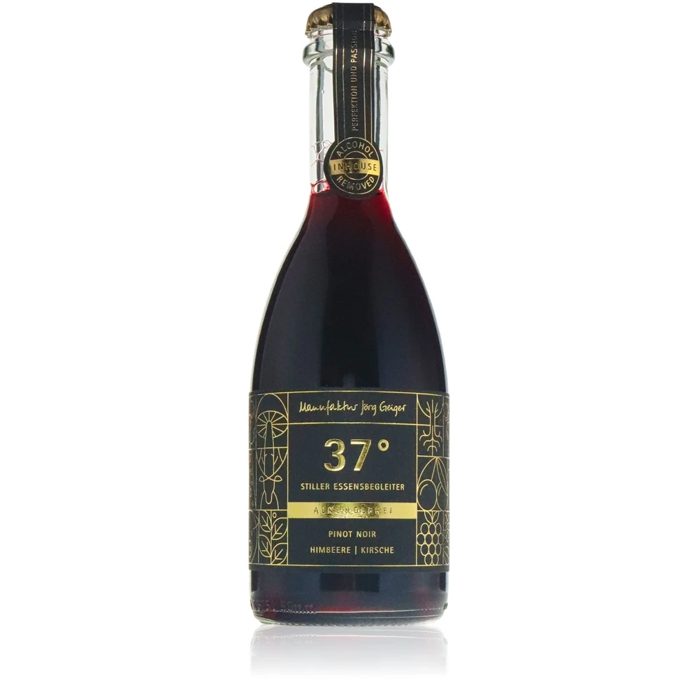 Jörg Geiger 37 Grad Pinot Noir, Himbeere und Kirsche 0,375l Alkoholfrei Jörg Geiger 37 Grad Pinot Noir, Himbeere und Kirsche 0,375l Alkoholfrei
