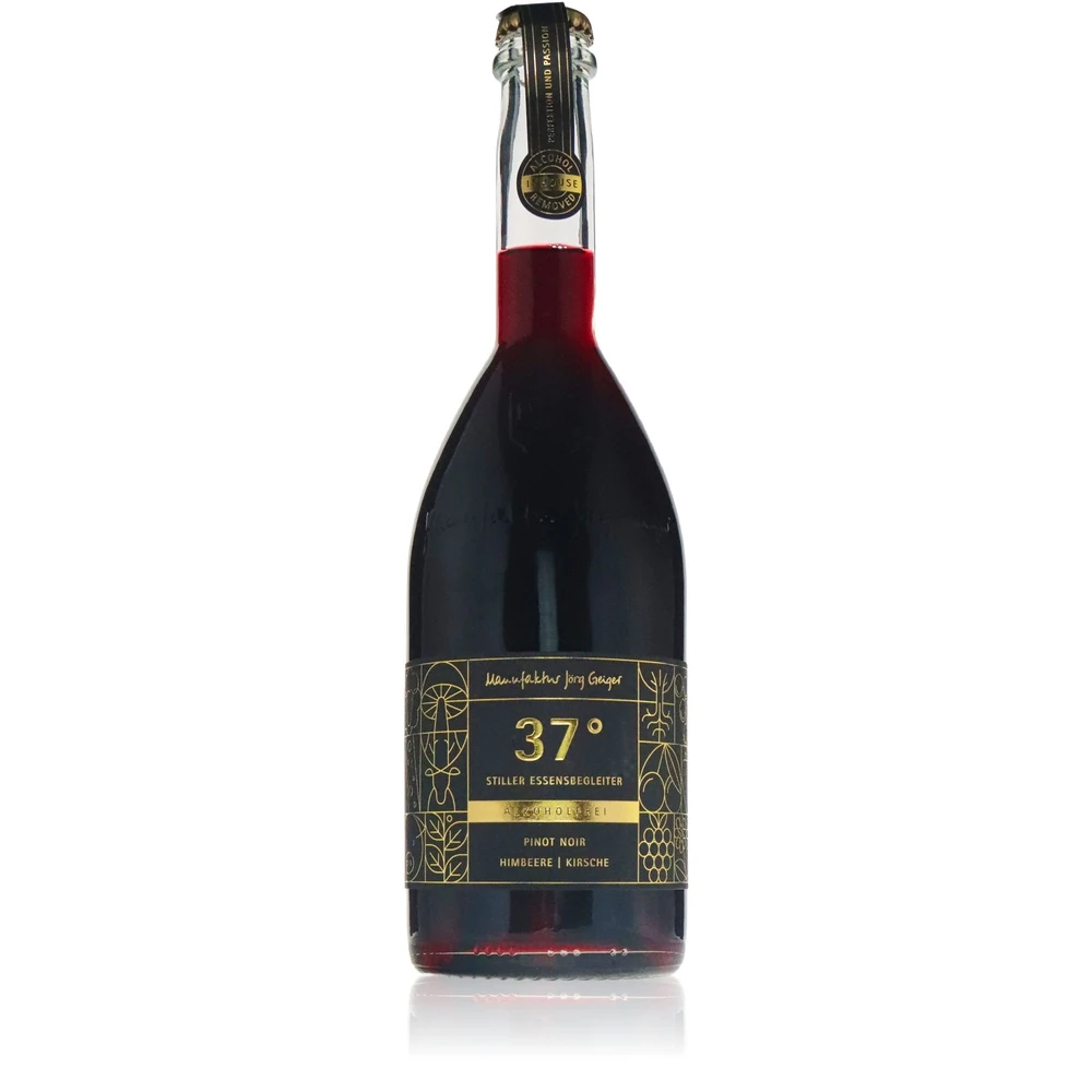 Jörg Geiger 37 Grad Pinot Noir, Himbeere und Kirsche 0,75l Alkoholfrei Jörg Geiger 37 Grad Pinot Noir, Himbeere und Kirsche 0,75l Alkoholfrei