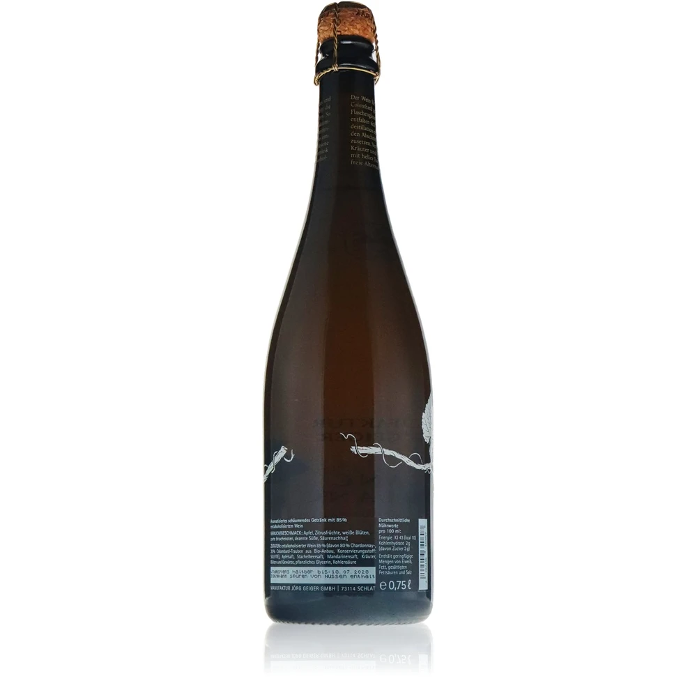Jörg Geiger Blanc de blanc 0,75l Alkoholfrei Jörg Geiger Blanc de blanc 0,75l Alkoholfrei – Bild 2