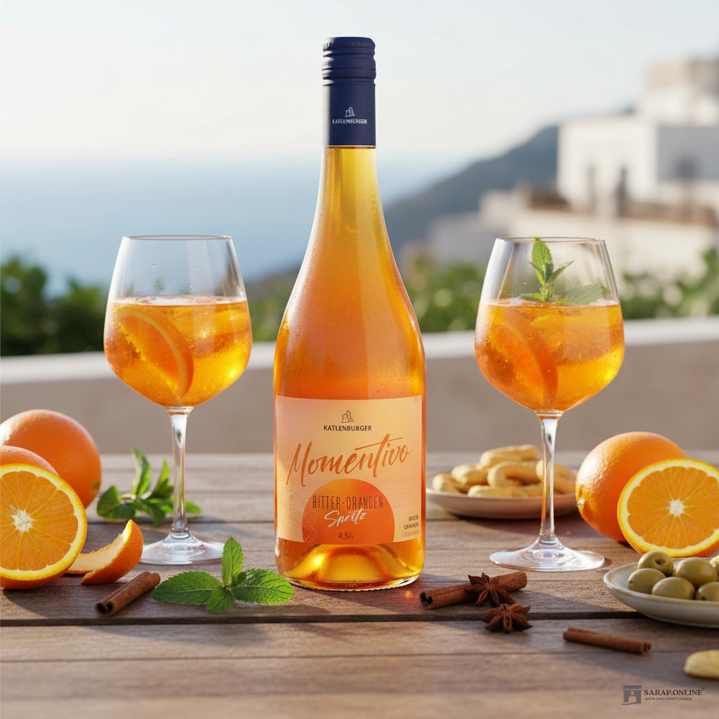 Momentivo Bitter-Orangen Spritz 4,5% vol. Momentivo Bitter-Orangen Spritz Galeriebild