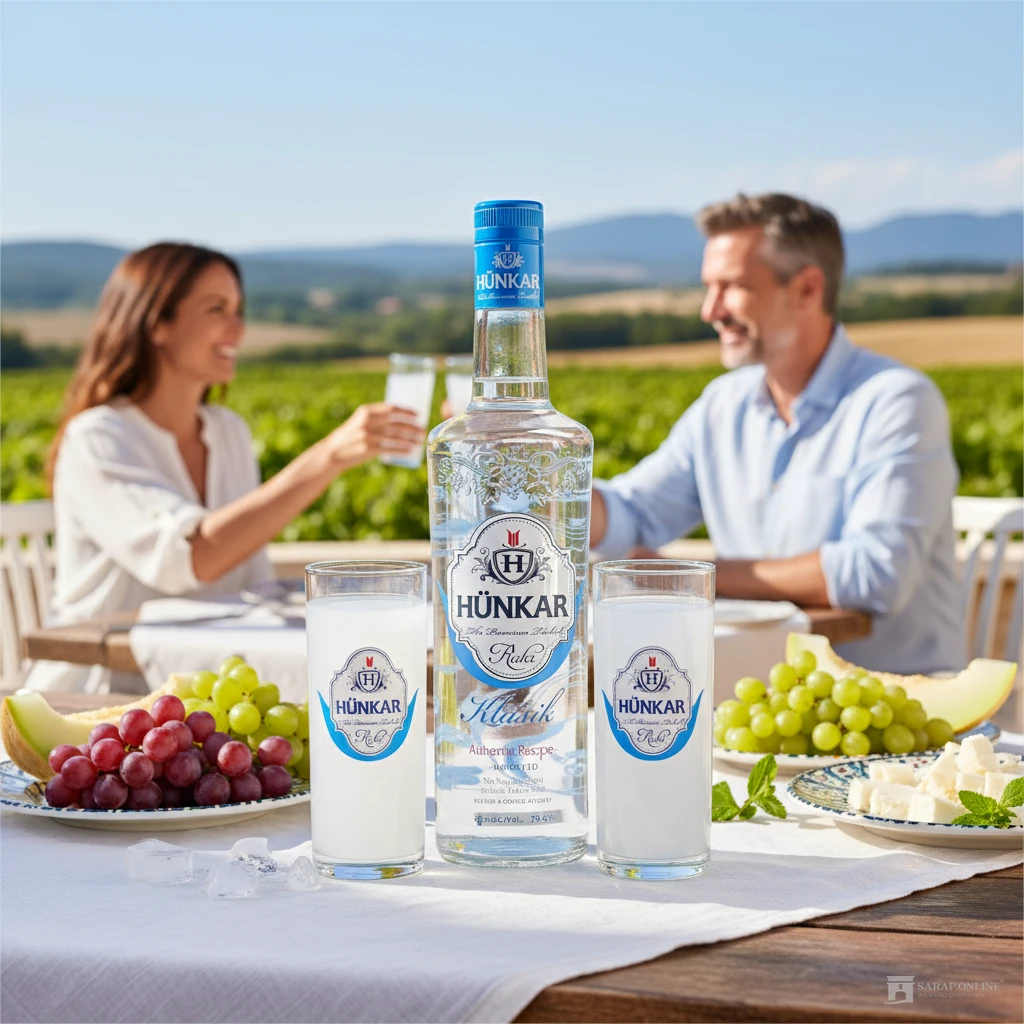 Hünkar Raki Klasik mit 2 Gläsern Hünkar Raki Klasik mit 2 Gläsern Galeriebild