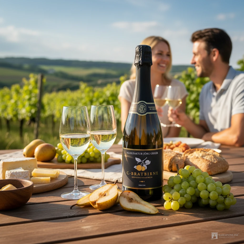 Jörg Geiger C. Bratbirne Birnenschaumwein trocken 0,75l Jörg Geiger C. Bratbirne Birnenschaumwein trocken Galeriebild