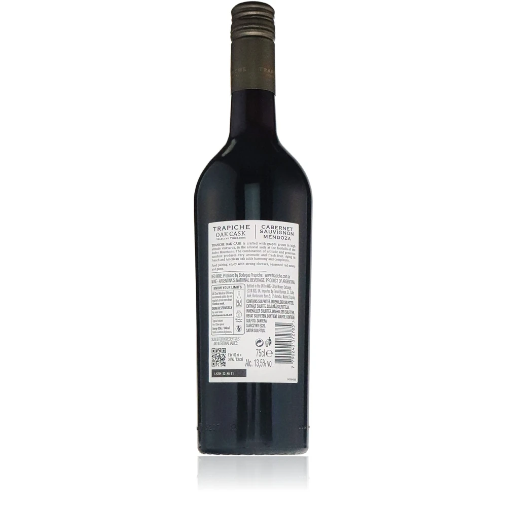 Trapiche Oak Cask Cabernet Sauvignon Trapiche Oak Cask Cabernet Sauvignon Rückseite