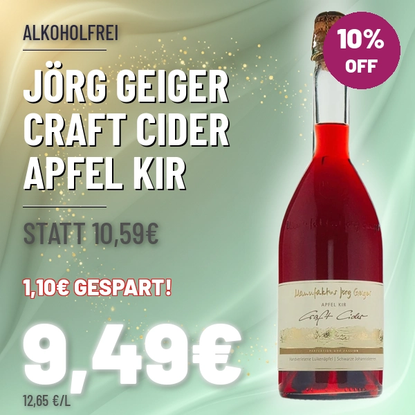 Jörg Geiger Craft Cider Apfel Kir 0,75l